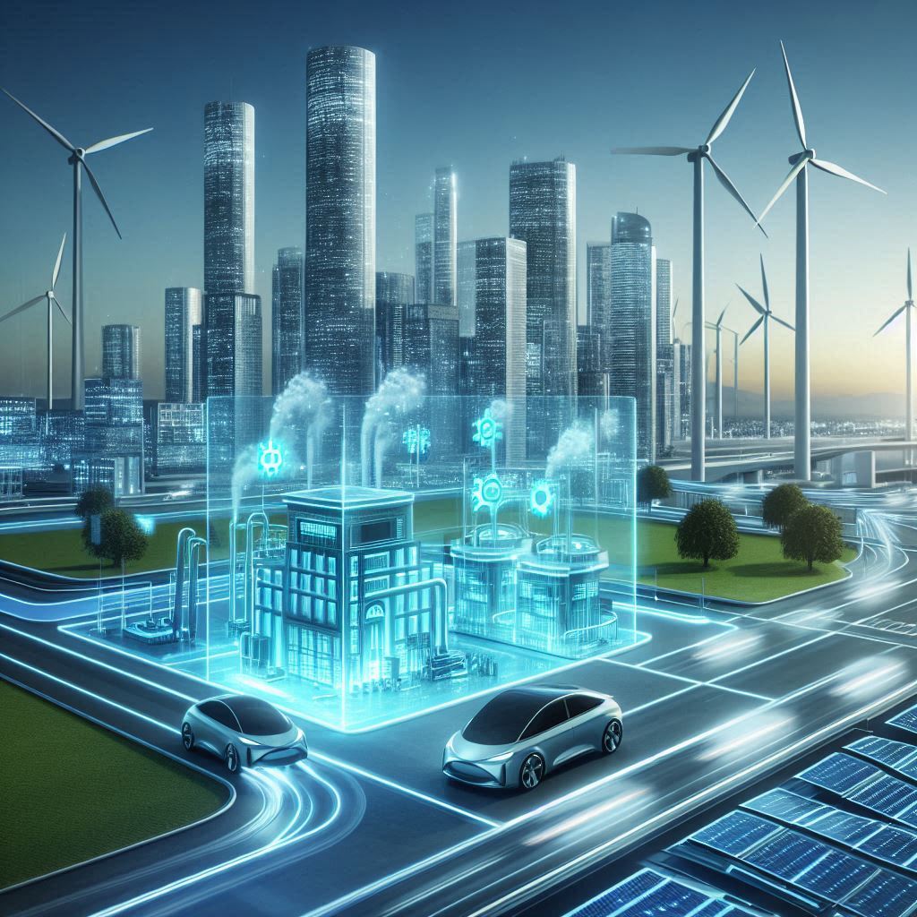 City powered by green Hydrogen © AI Illustration