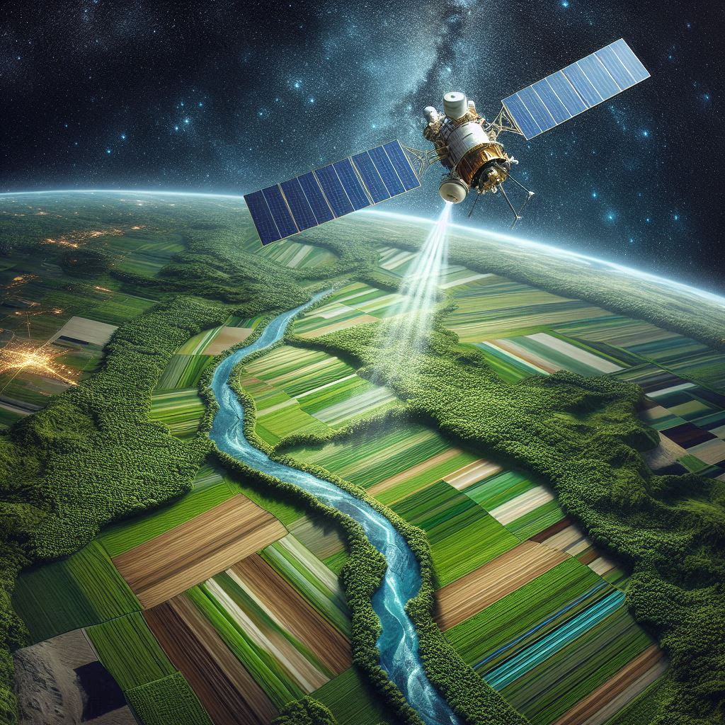 Satellite data for Water resource Management © AI Illustration