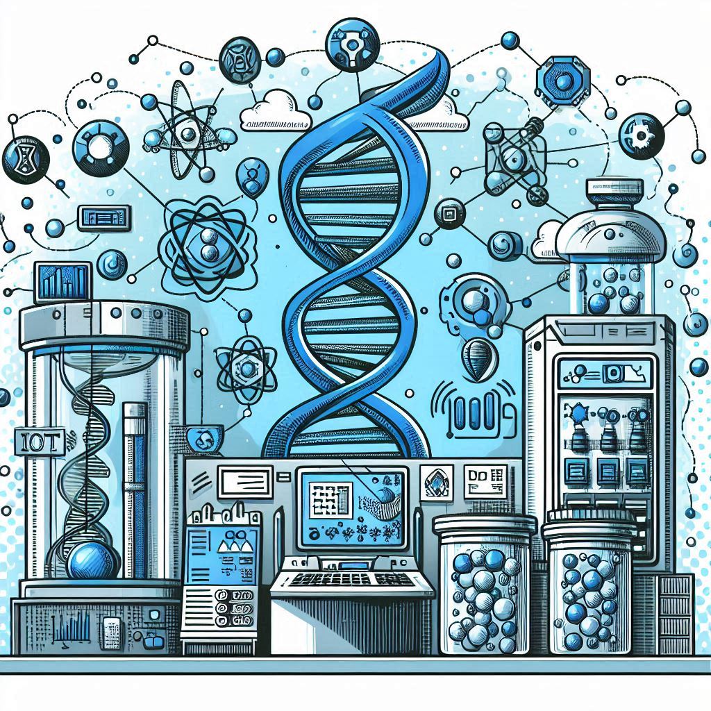 DNA Storage system for IoT devices © AI Illustration