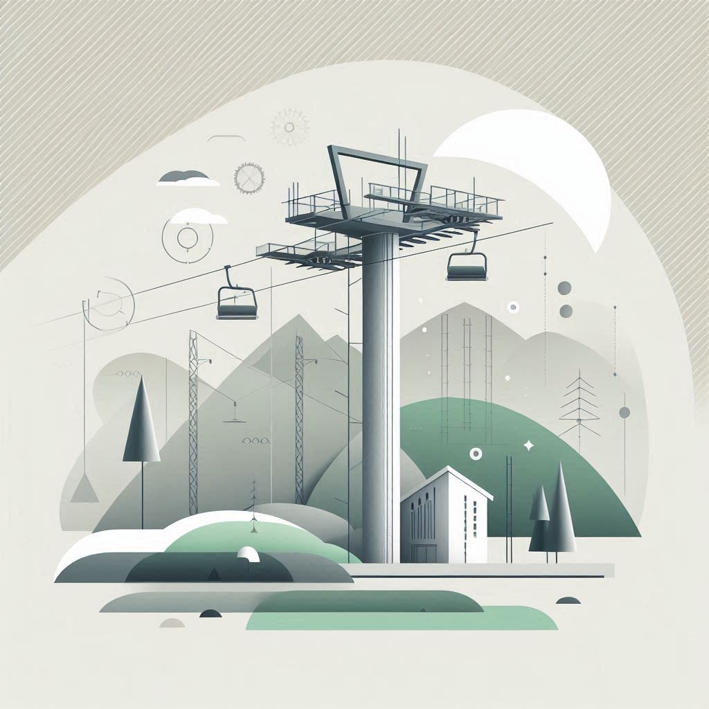 Ski Lift Tower © AI Illustration