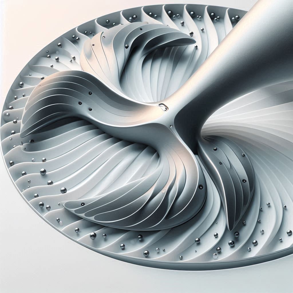 Pump Blade with Soft Curves Inspired by Humpback Whale Flippers © AI Illustration