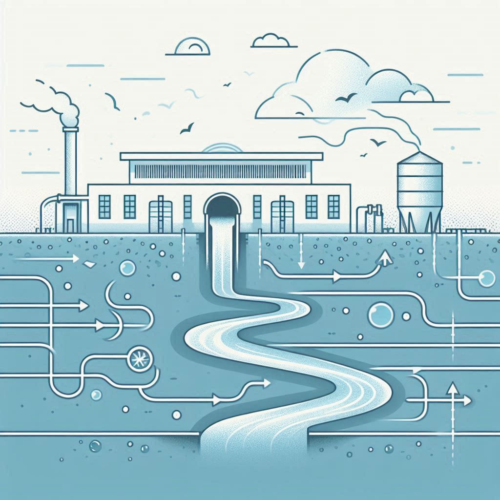 Wastewater Treatment plant © AI Illustration