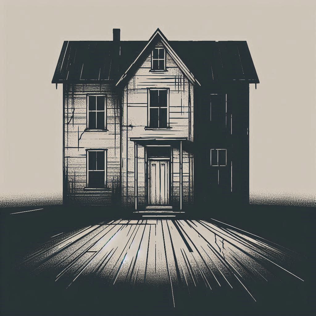 An Old, Weathered House © AI Illustration