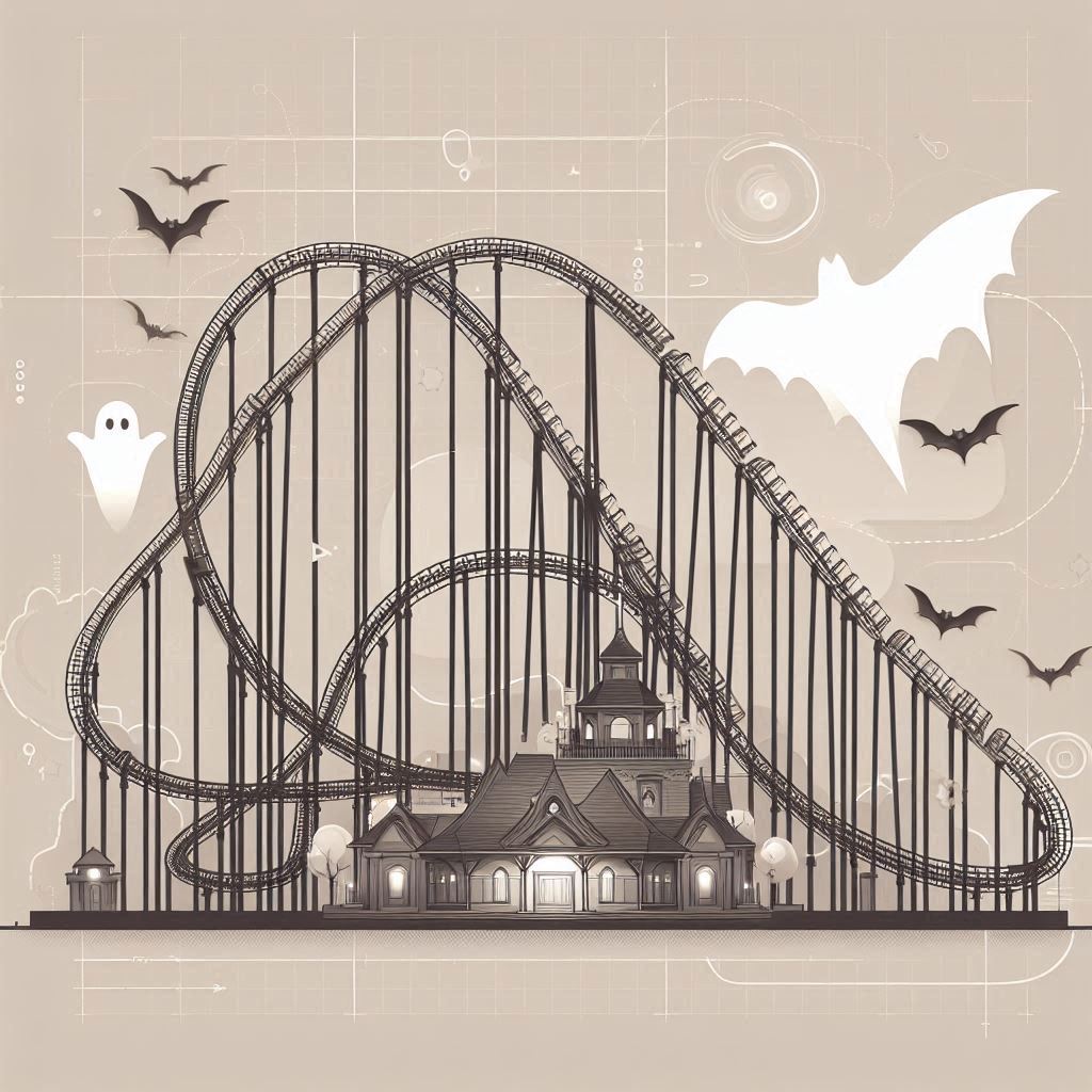 Halloween-Themed Amusement Ride © AI Illustration