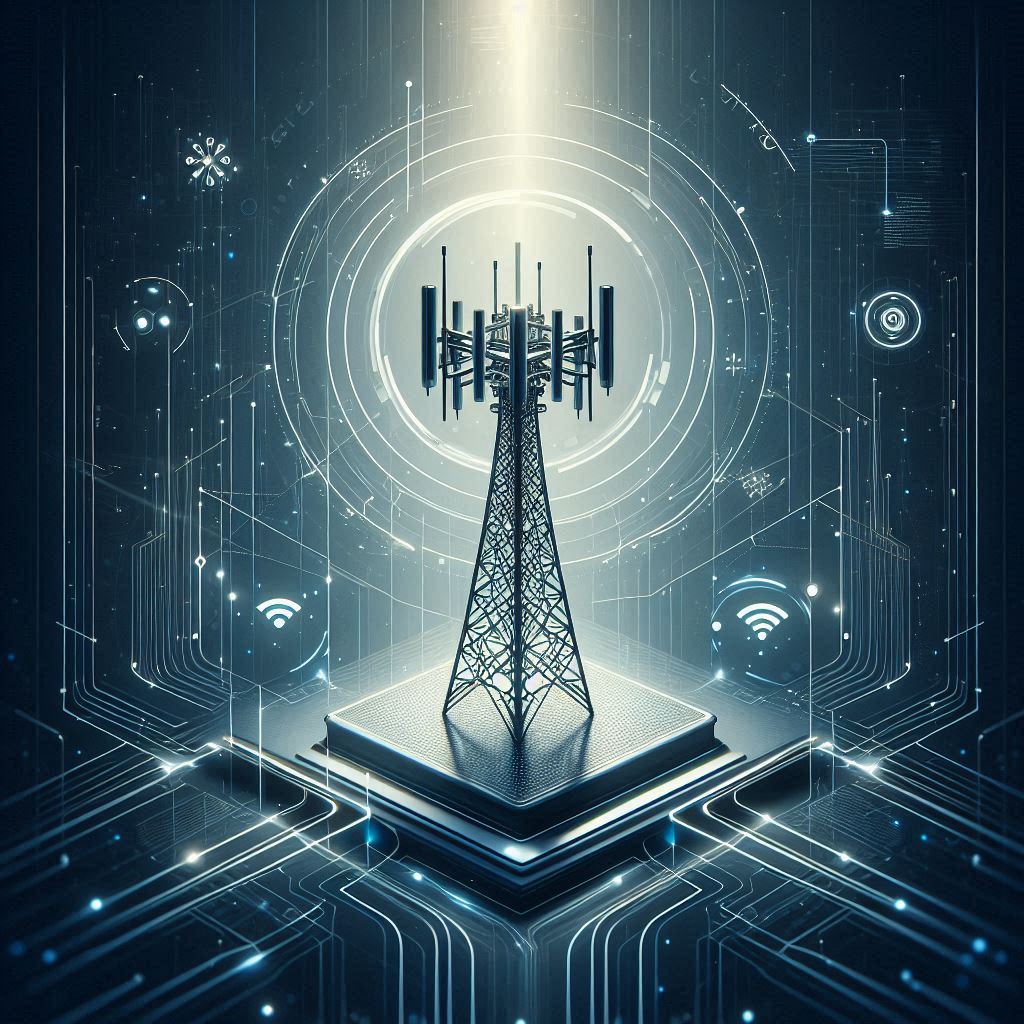 6G Network Tower Integrated with AI © AI Illustration