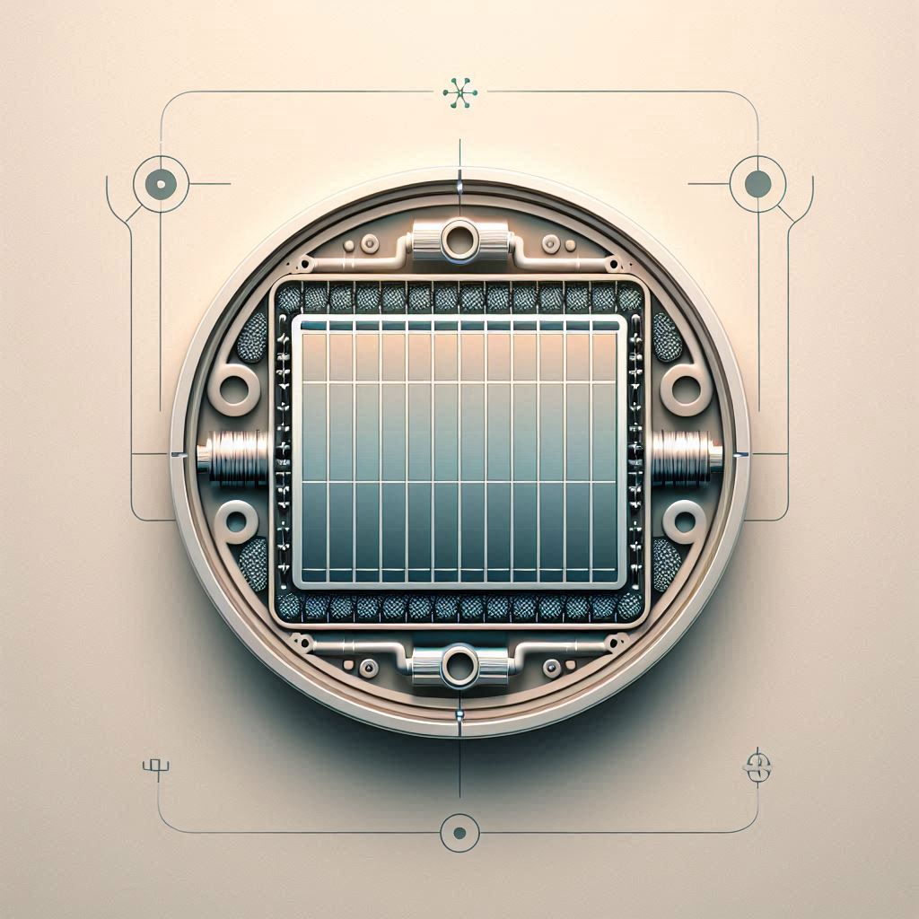 A Cross-Section of a Proton Exchange Membrane Fuel Cell © AI Illustration