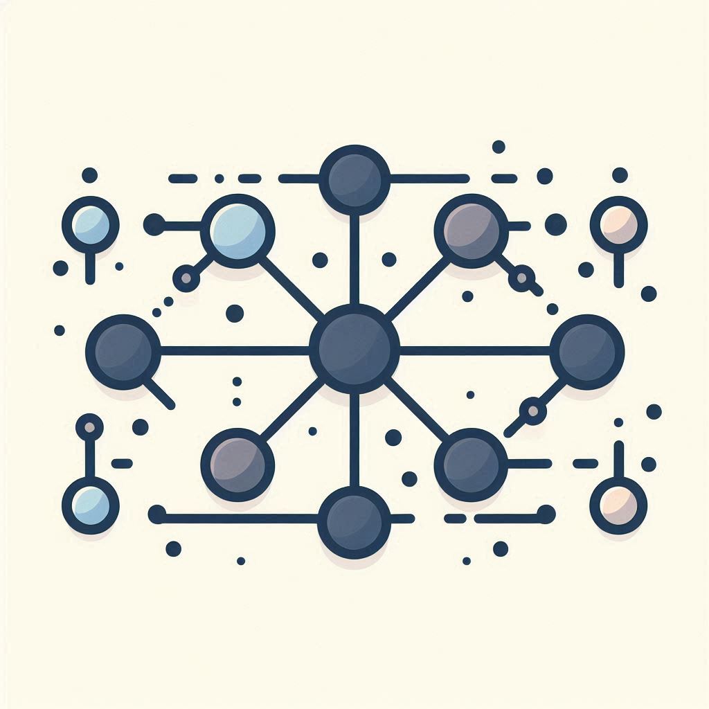 A Representation of a Network or State Space © AI Illustration