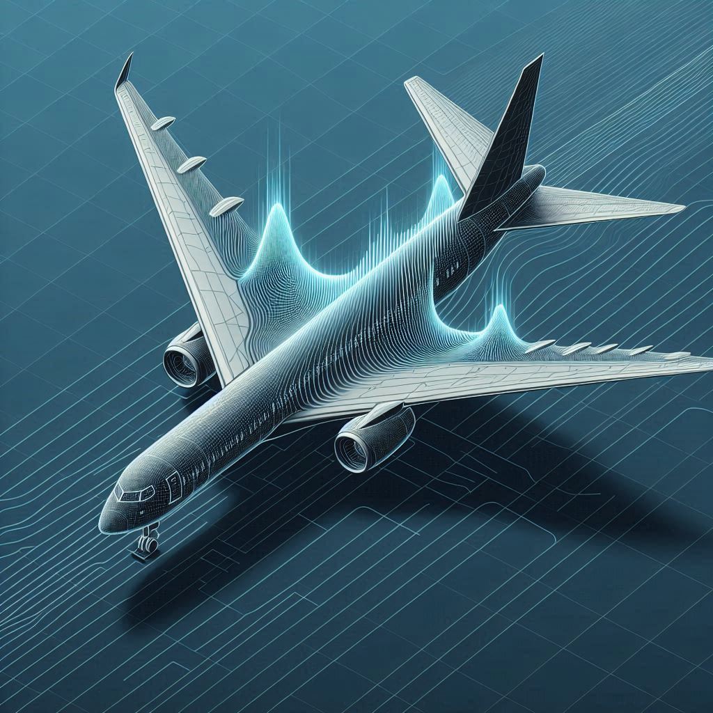 Wave Signals in an Aircraft Wing Structure © AI Illustration