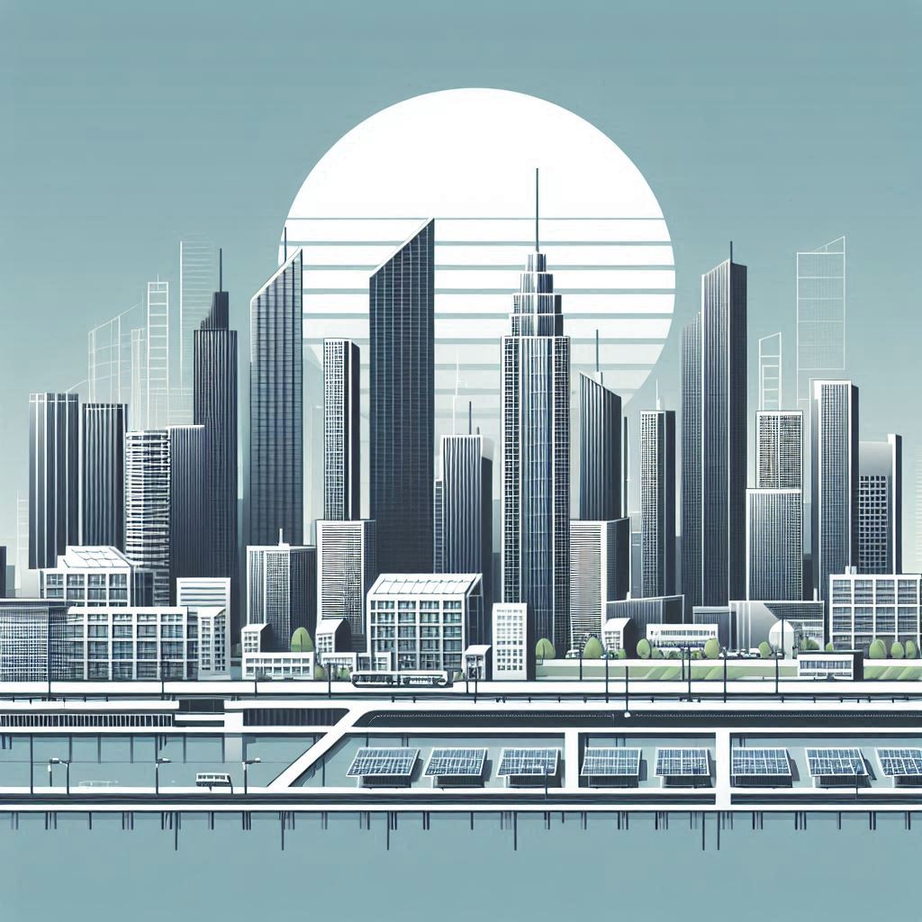 The Integration of Solar Energy Within the City Environment © AI Illustration