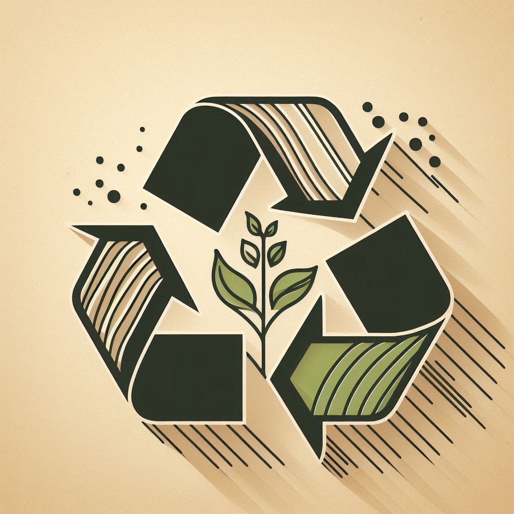 Paper Recycling and Plant Growth © AI Illustration