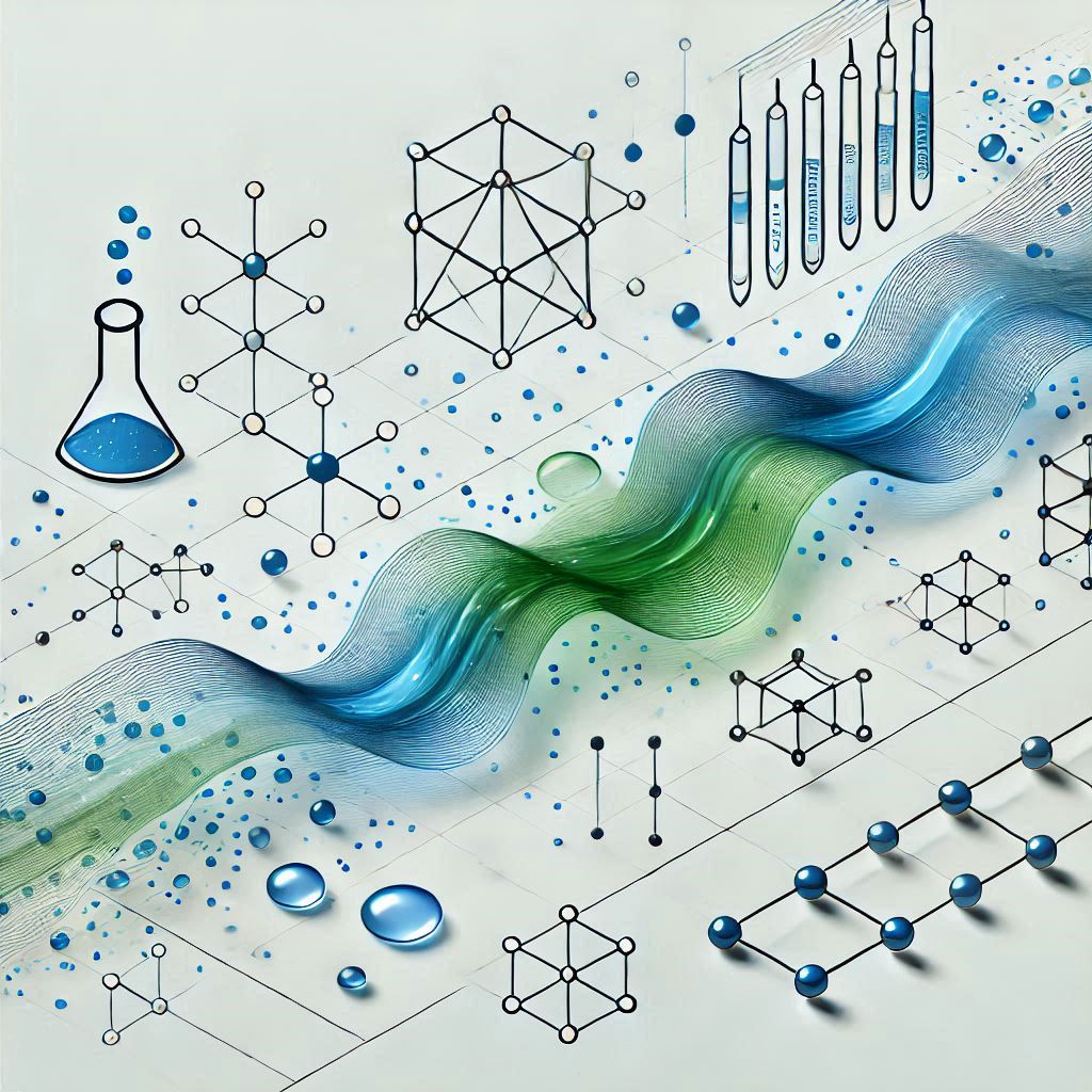 Geometric Shapes reflect both the Precision of Microfluidics and the Computational Nature of Machine Learning Algorithms © AI Illustration