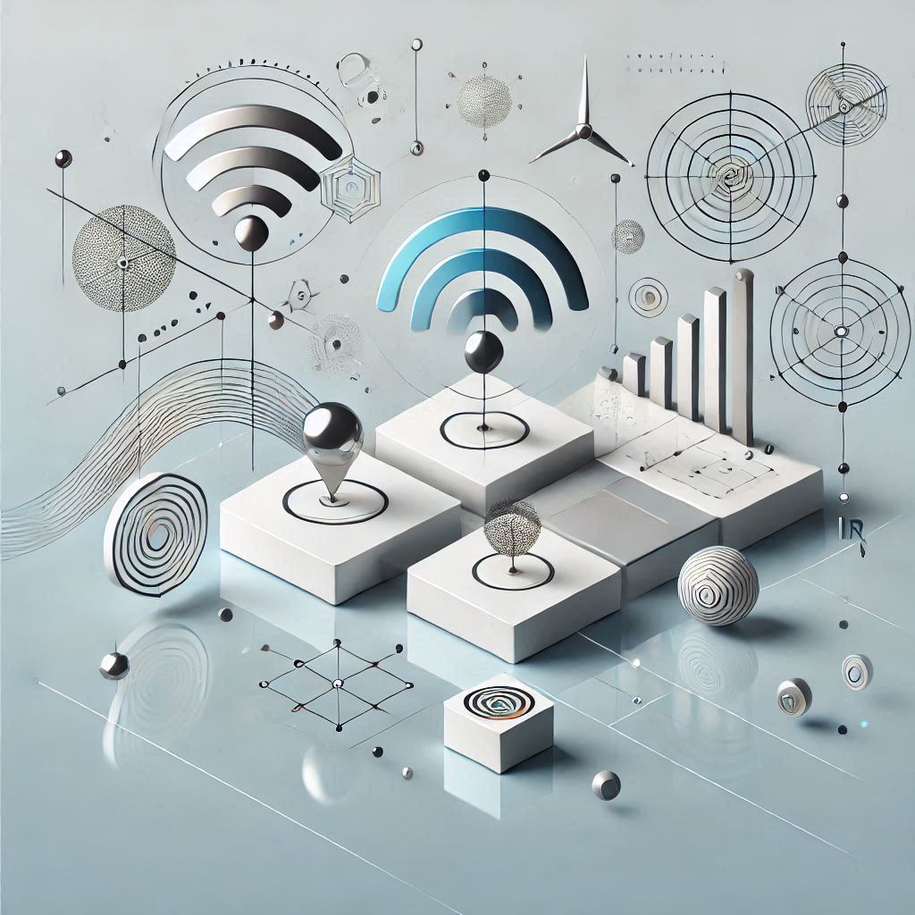 Geometric Shapes Representing Wireless-Powered IoT Networks © AI Illustration