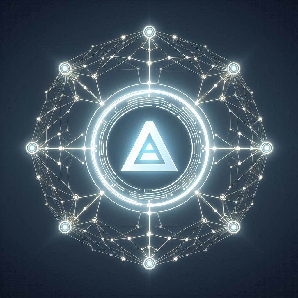 Interconnected Hexagons Representing a Decentralized AI System © AI Illustration