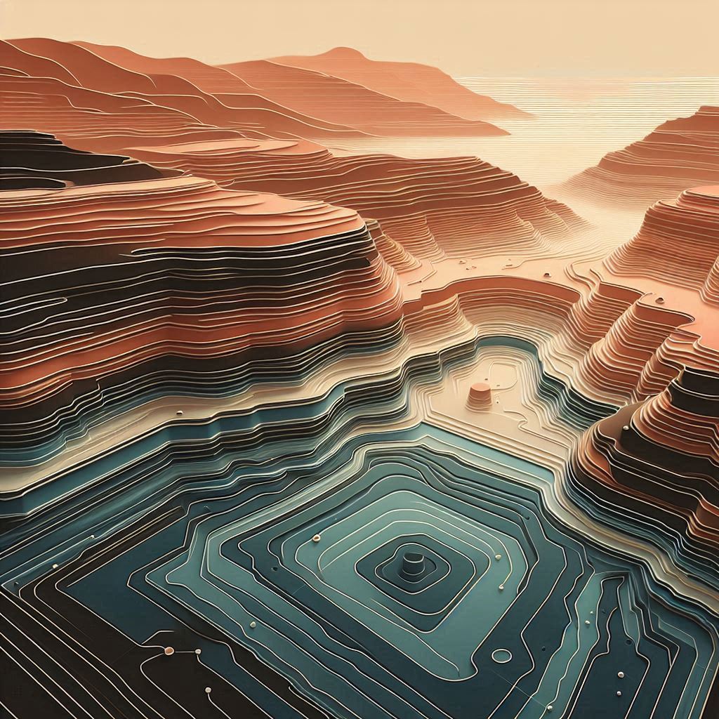 Layered Underground Terrain © AI Illustration