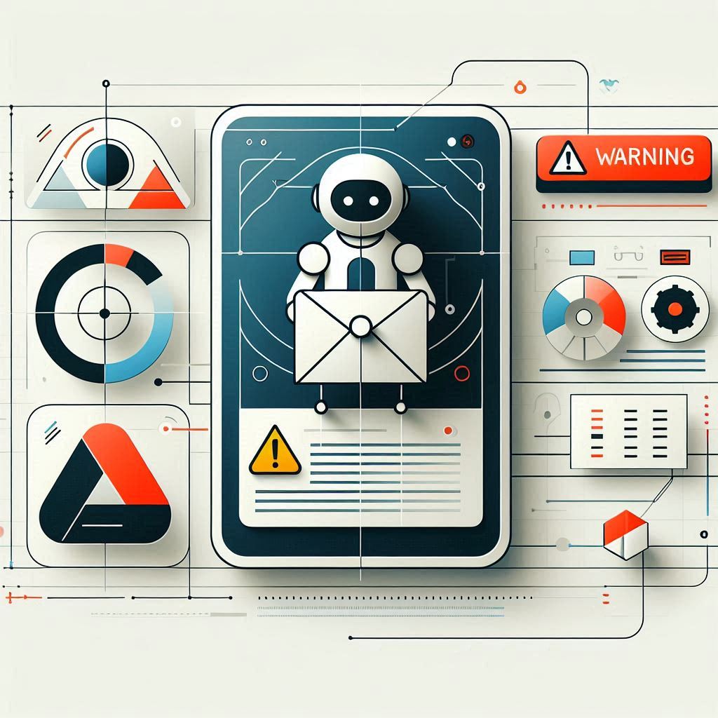 AI Robot Analyzing an Email © AI Illustration