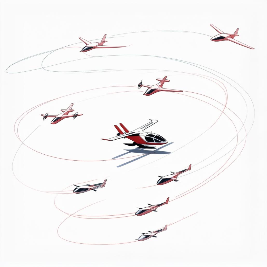 Aerial Traffic Scene © AI Illustration