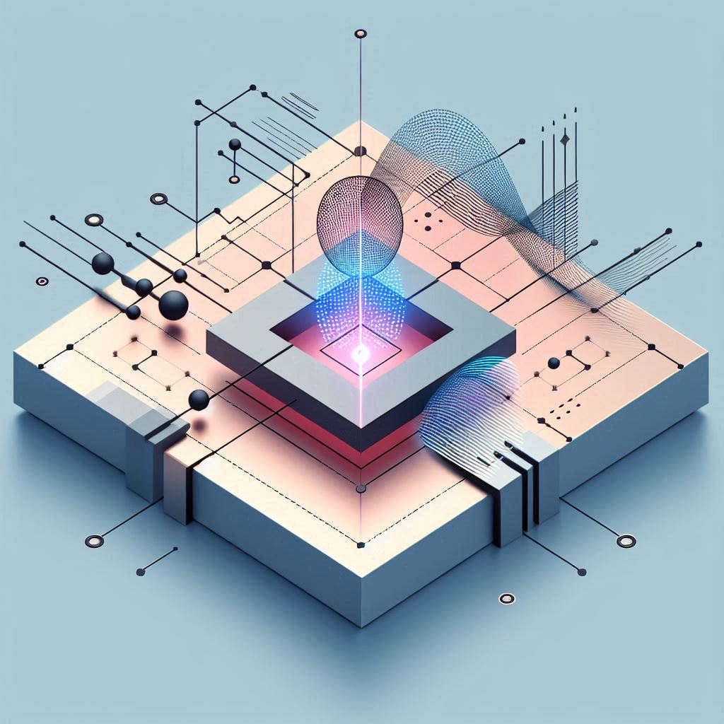 Illustration of a Waveguide-Coupled QLED with Microcavity Modulation © AI Illustration