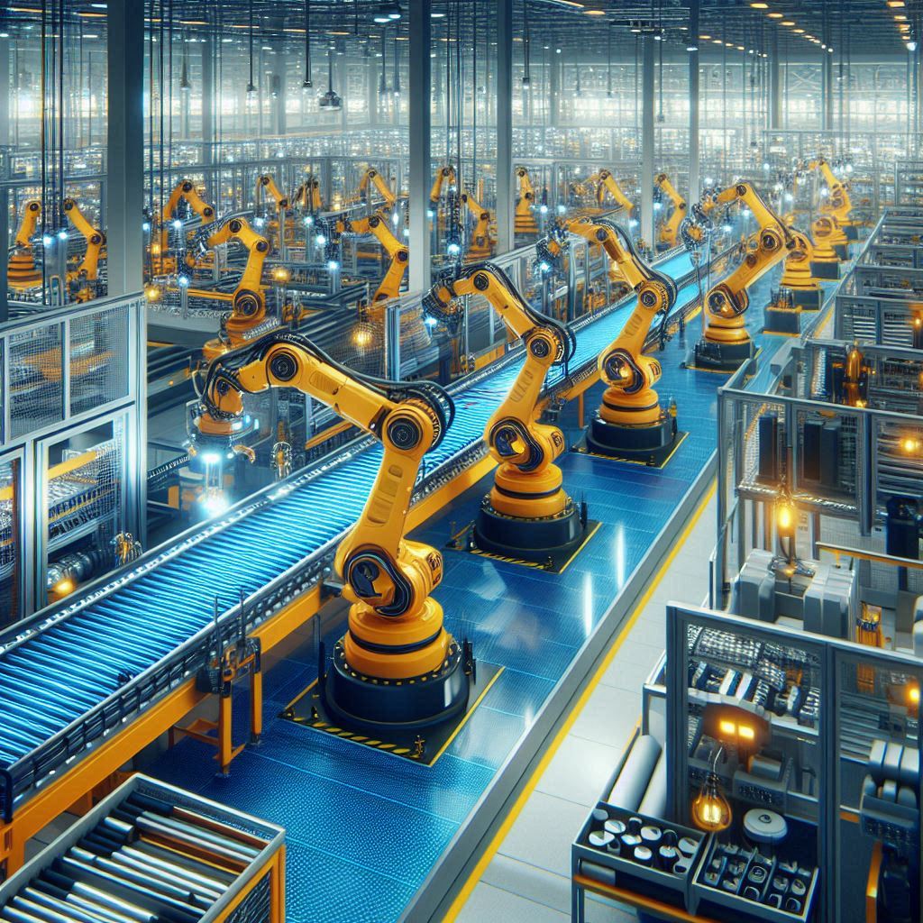A Modern Factory Floor © AI Illustration