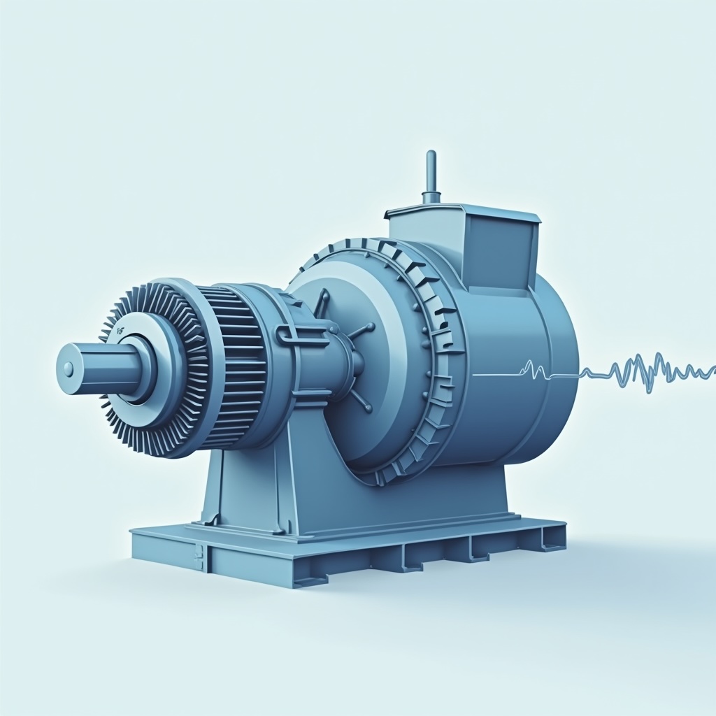 Hydro-Turbine Generator Unit With Light Mechanical Vibrations © AI Illustration