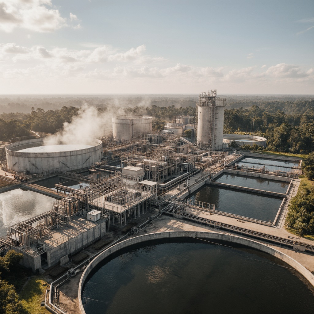 A Wastewater Treatment Plant © AI Illustration