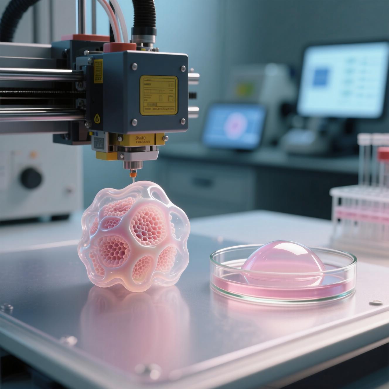A 3D Bioprinter © AI Illustration