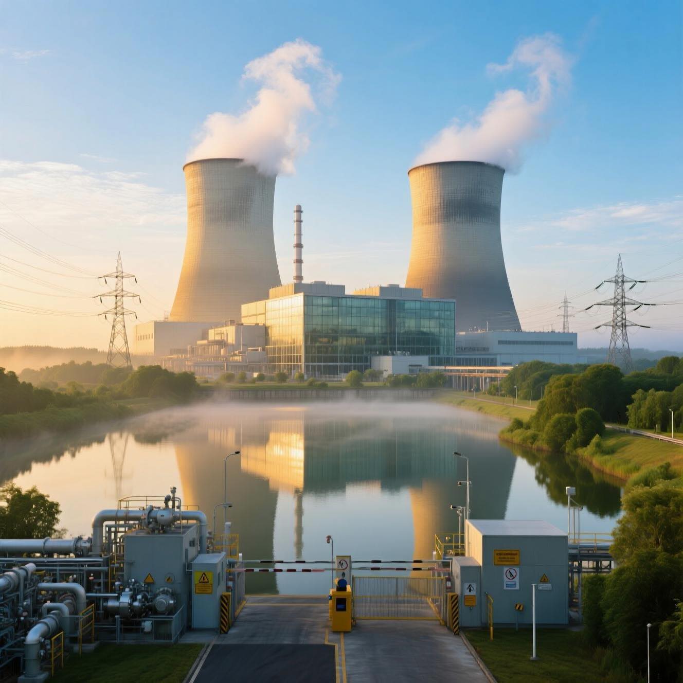 A Nuclear Power Plant © AI Illustration