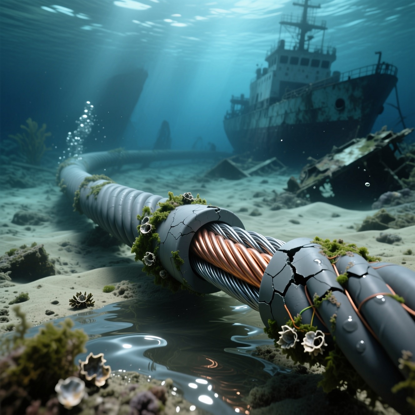 An Offshore Copper Cable © AI Illustration