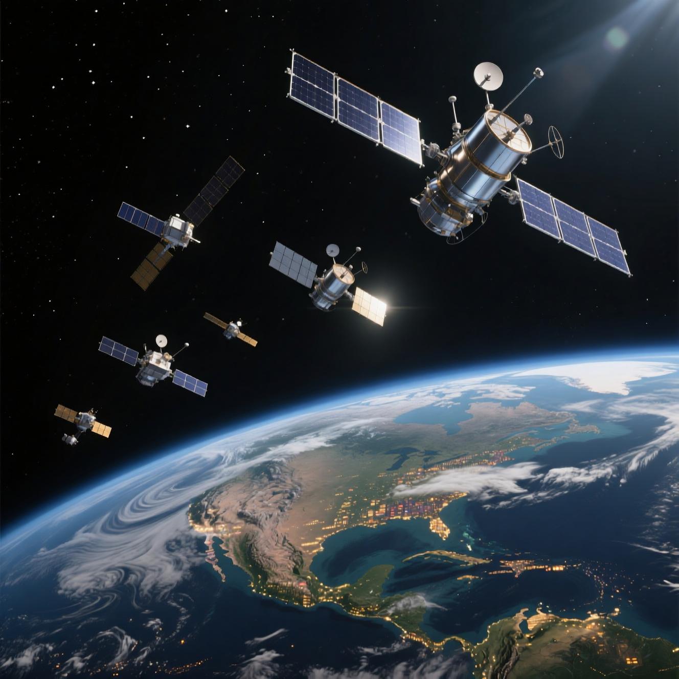 Low Earth Orbit Satellites © AI Illustration