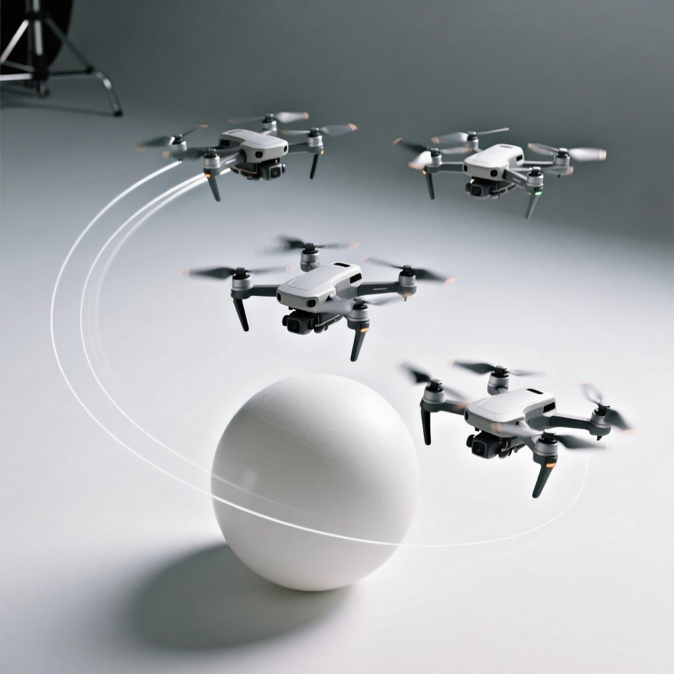 Multi-Agent System of Small Drones Flying in Formation © AI Illustration