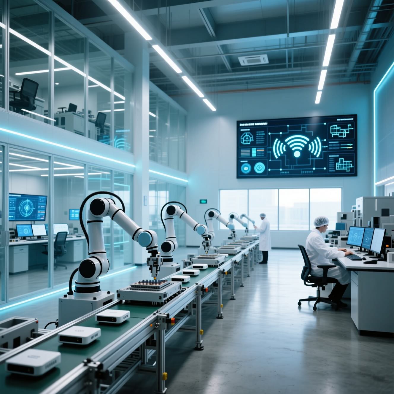 ORIX Integration in a Smart Wireless Factory © AI Illustration