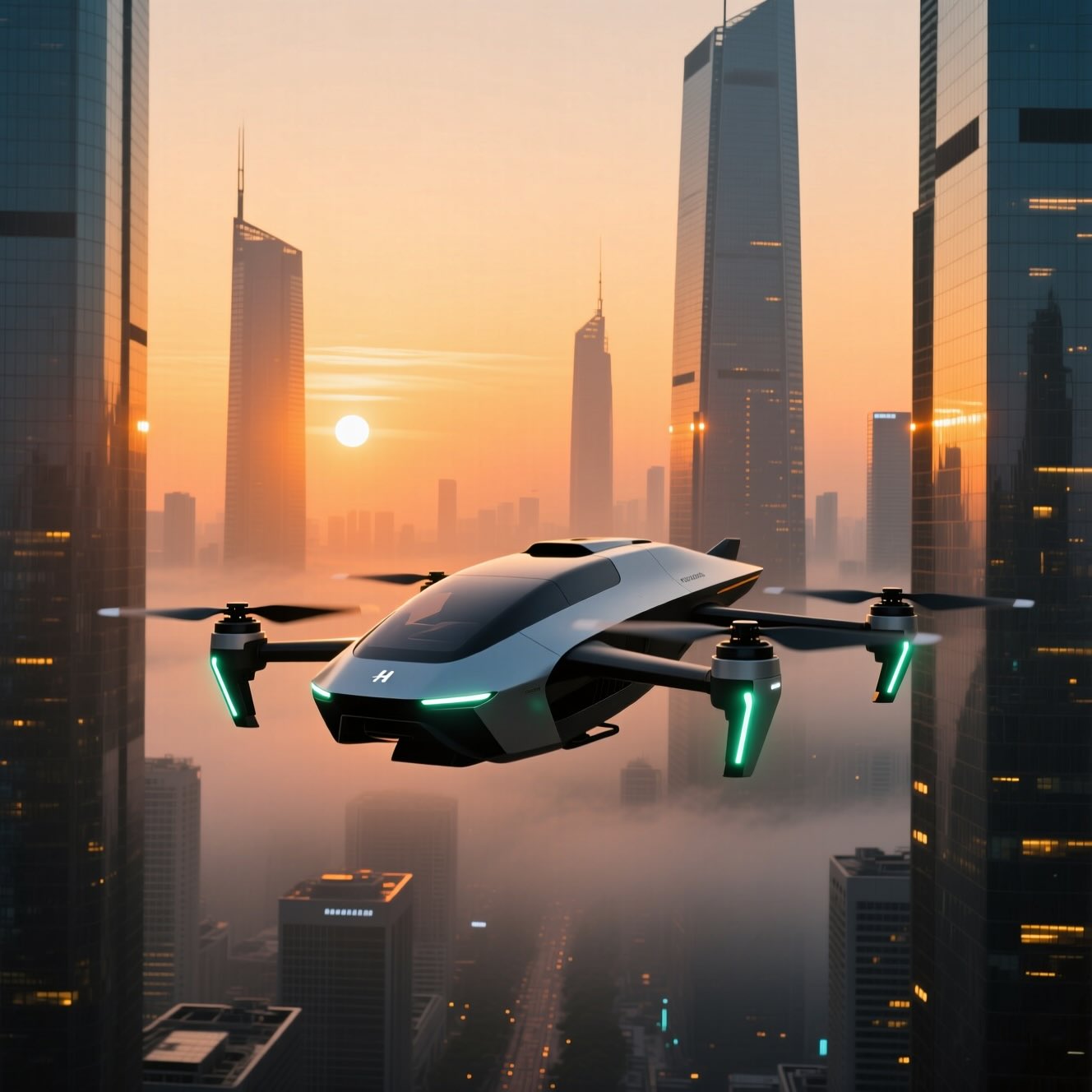 an eVTOL Aircraft © AI Illustration