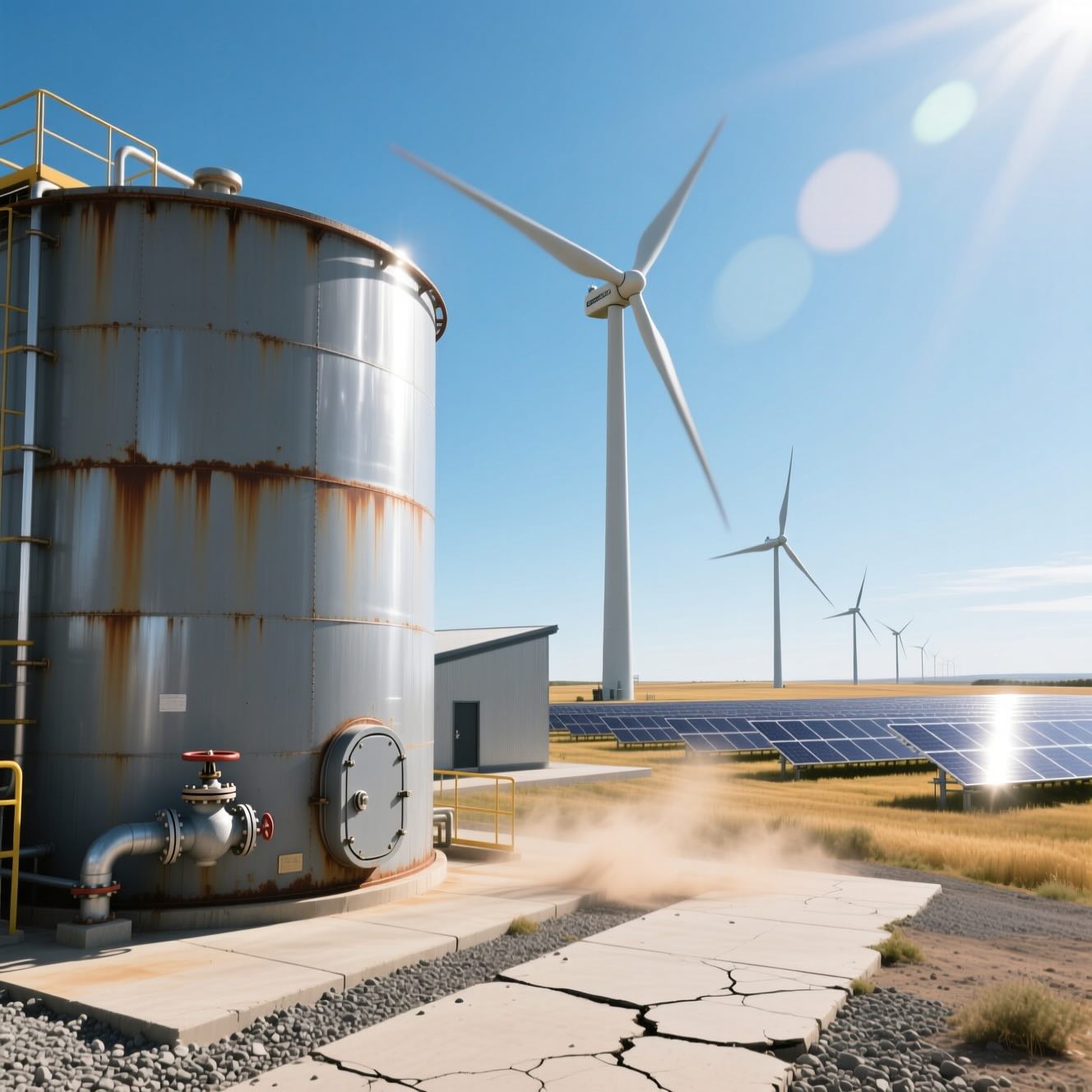 Energy Storage. Storage Tank of Synthetic Fuel © AI Illustration